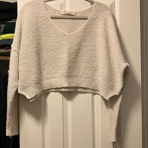 Stylish V-Neck Sweater in Cream